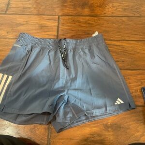 Blue adidas workout shorts, M